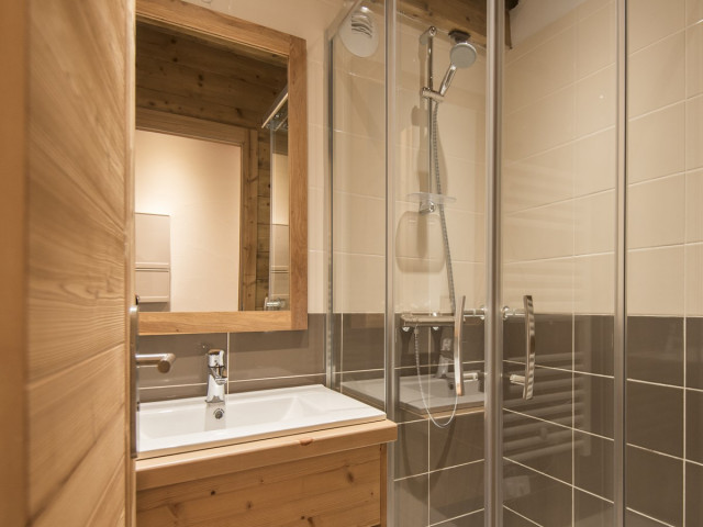 salle de douche appartement chalet cosy