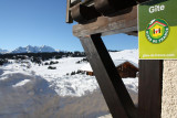 Vue depuis l'angle Est du chalet.