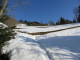 accès au chalet à pied