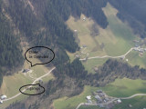 Une vue d'avion qui vous permet de voir l'environnement du chalet et de constater que la tranquillité est assurée
