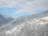 Vue sur le village de Hauteluce