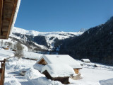 Le col du Joly sous la neige depuis le balcon