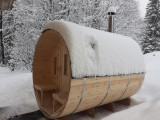 Sauna extérieur en hiver