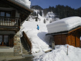 arrivée en ski