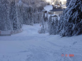 la piste à proximité du chalet