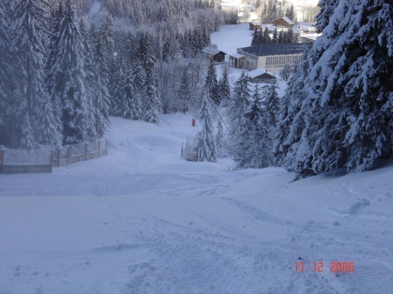 la piste à proximité du chalet