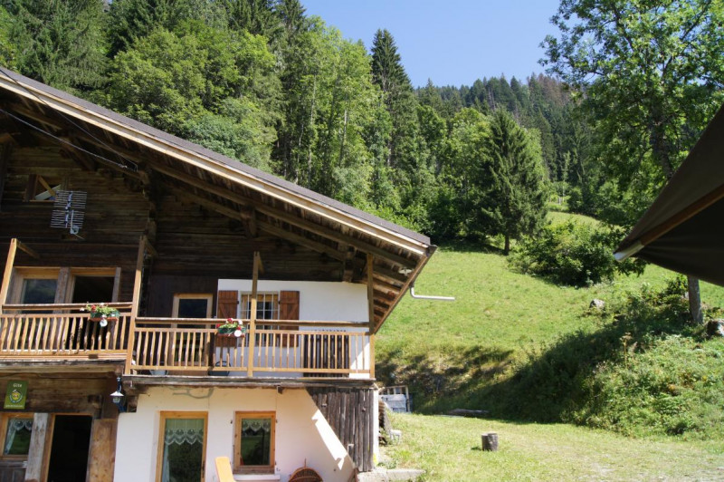 A gauche du châlet son terrain en pente qui sert de piste de luge l'hiver - © Gîtes de France A gauche du châlet son terrain en pente qui sert de piste de luge l'hiver