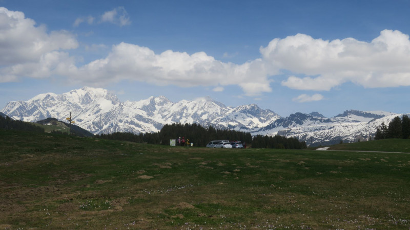 Vue du balcon du chalet